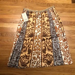 ETCETERA Patterned 100% Silk Skirt